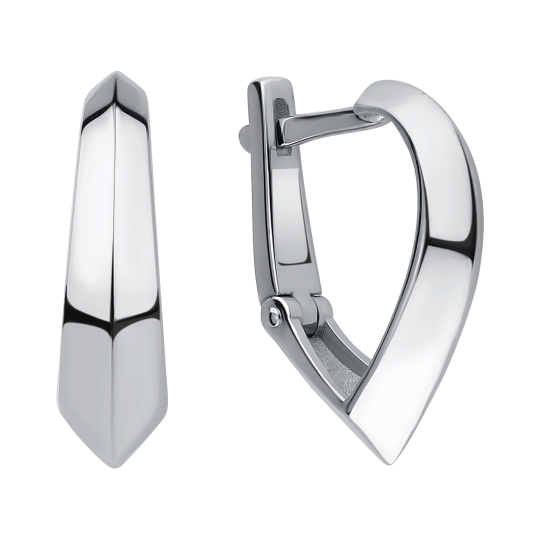 Серьги из серебра с фианитами