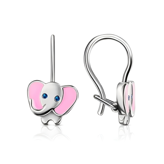 Серьги из серебра с эмалью
