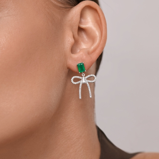 Серьги из серебра с позолотой