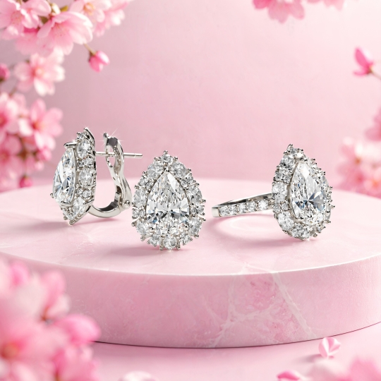 Серьги из серебра с фианитами