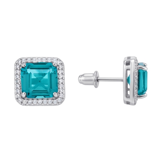 Серьги из серебра с бриллиантами