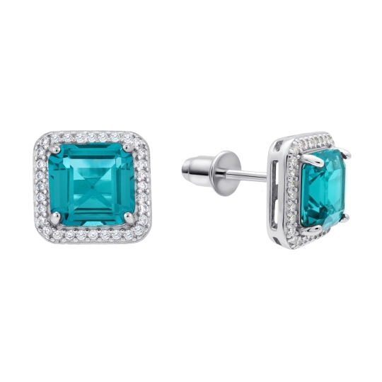 Серьги из серебра с бриллиантами