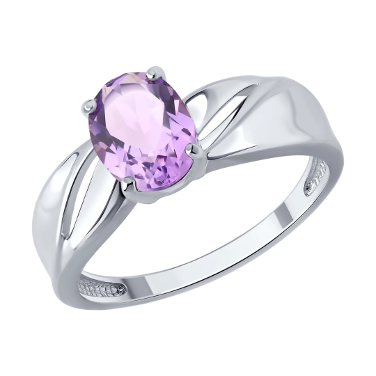 Серьги из серебра с аметистами
