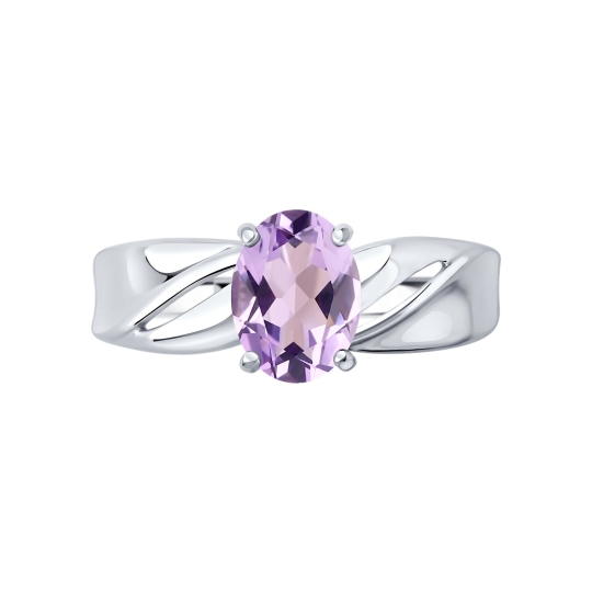Серьги из серебра с аметистами
