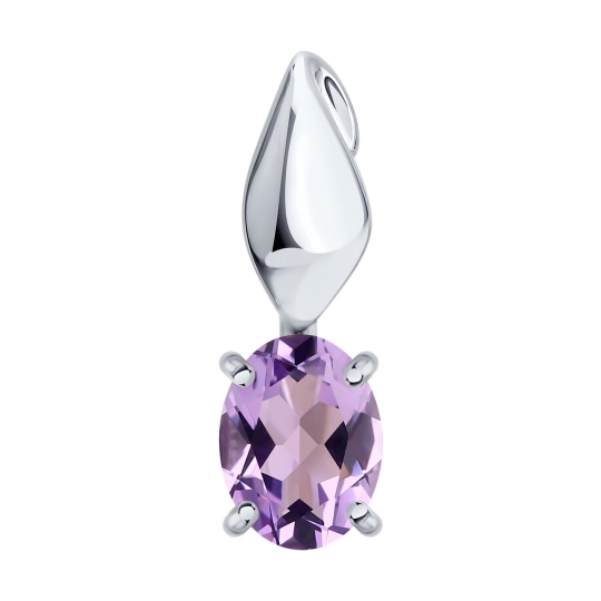 Серьги из серебра с аметистами