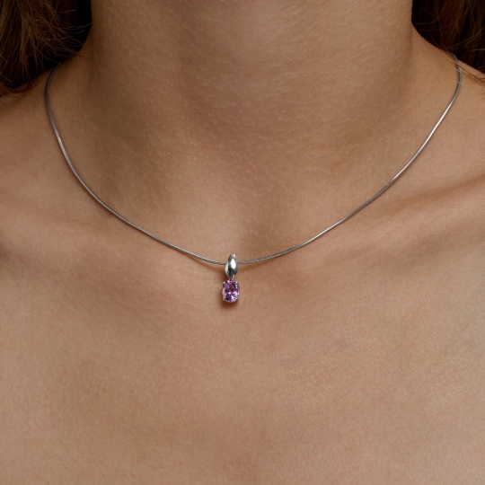Серьги из серебра с аметистами