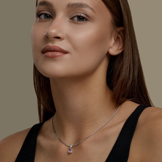 Серьги из серебра с аметистами