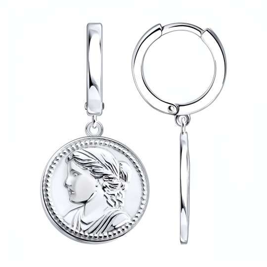 Серьги из серебра с аметистами