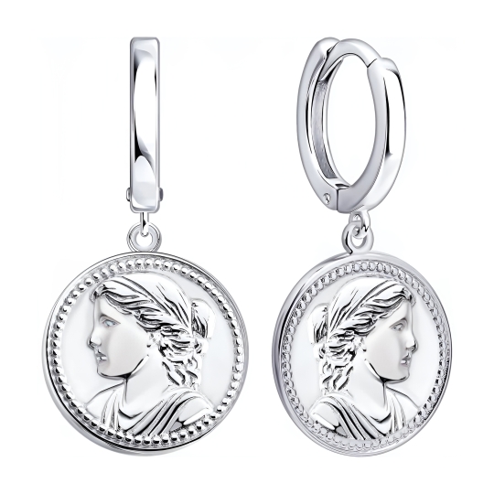 Серьги из серебра с аметистами