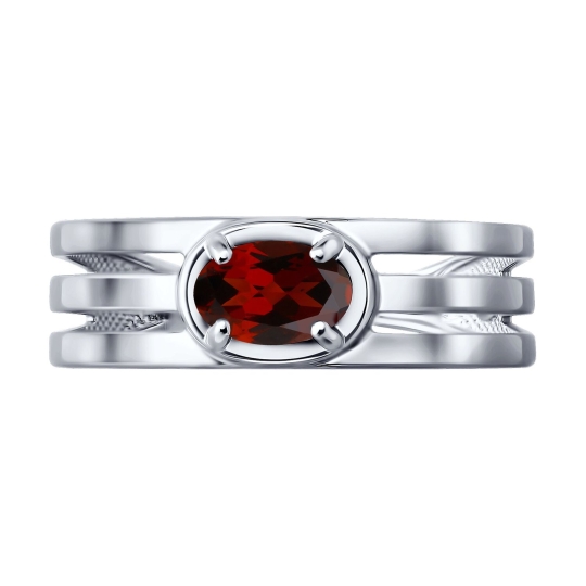 Серьги из серебра с гранатами