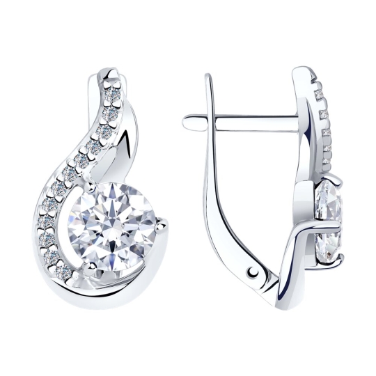 Серьга из серебра 