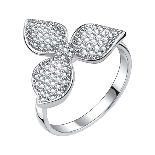 Серьги из серебра с фианитами