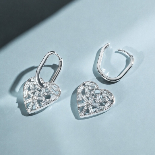 Серьги-конго из серебра