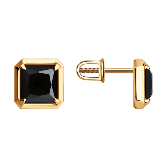 Серьги из серебра с фианитами