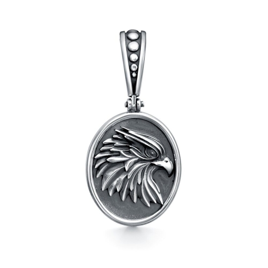 Кольцо-печатка из серебра с чернением