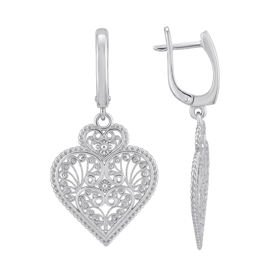 Серьги из серебра с эмалью