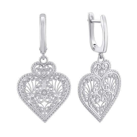 Серьги из серебра с эмалью