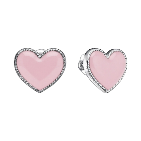 Серьги из серебра с фианитами