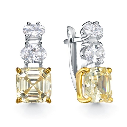 Серьги из серебра с аметистами