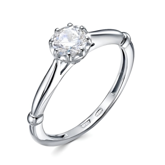 Серьги из серебра с фианитами