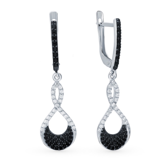 Серьги из серебра с позолотой