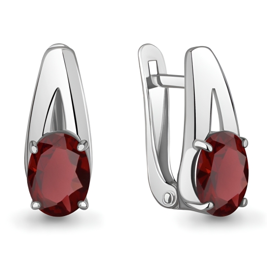 Серьги из серебра с эмалью