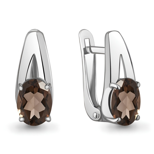 Серьги из серебра с гранатами