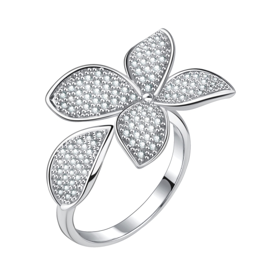 Серьги из серебра с фианитами