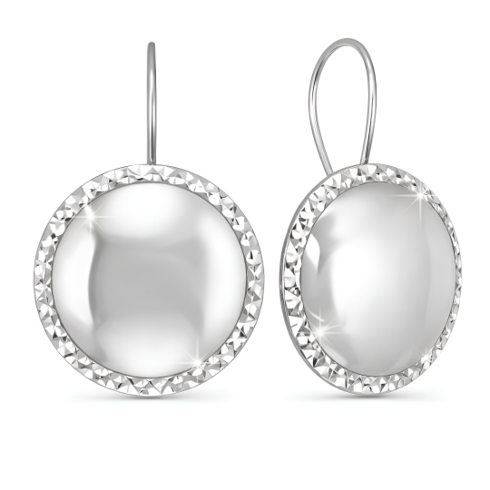 Серьги из серебра с фианитами