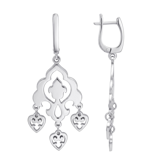Серьги из серебра с бриллиантами