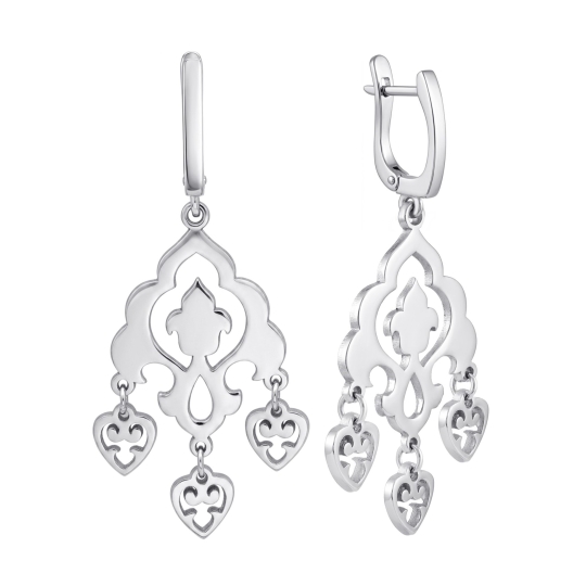 Серьги из серебра с бриллиантами