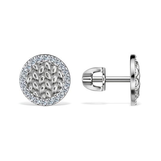 Серьги из серебра с фианитами