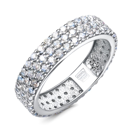 Серьги из серебра с фианитами