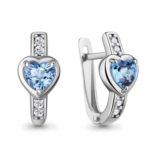 Серьги из серебра с эмалью