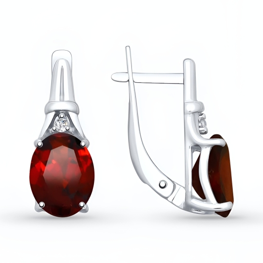 Серьги из серебра с топазами Swiss