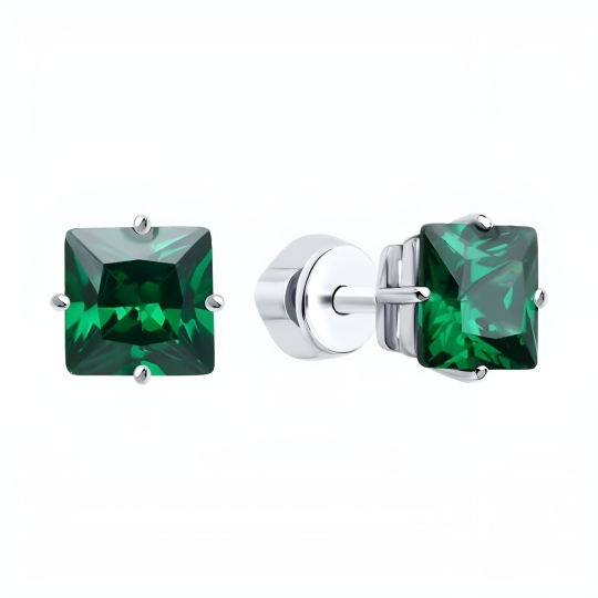Серьги из серебра с эмалью