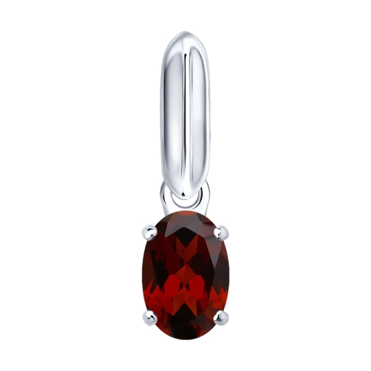 Серьги из серебра с гранатами