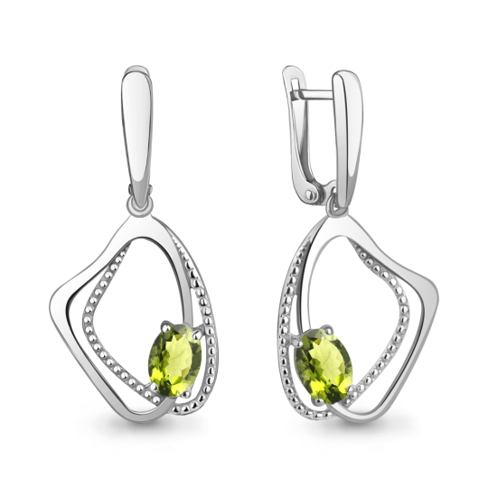 Серьги из серебра с бриллиантами