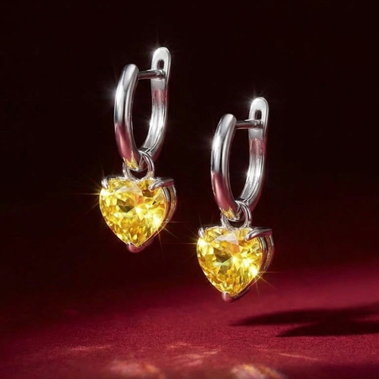Серьги из серебра с топазами