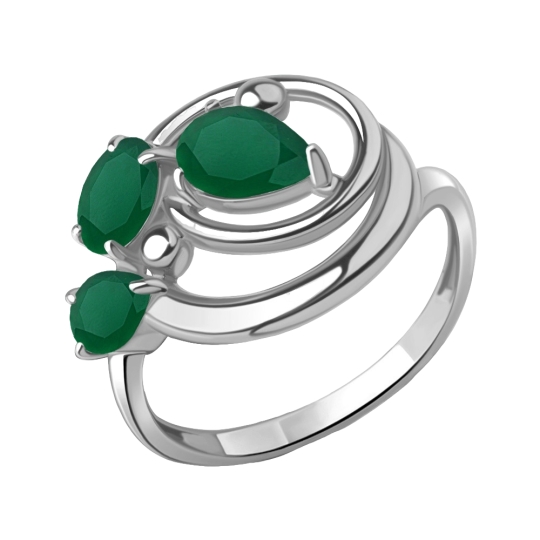 Серьги из серебра с агатами