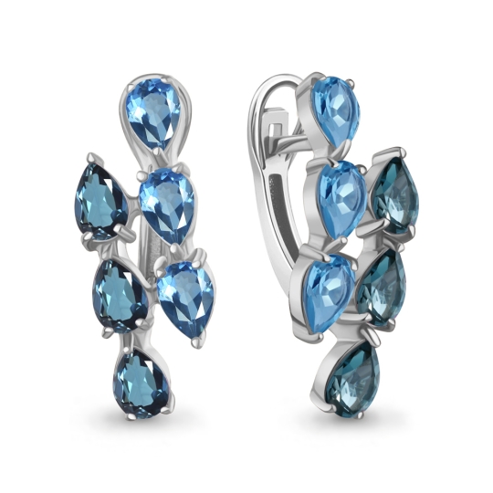 Серьги из серебра с эмалью