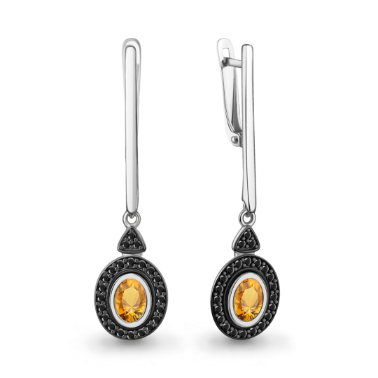 Серьги из серебра с аметистами