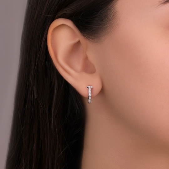 Серьги из серебра с агатами 