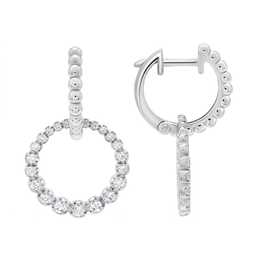 Серьги из серебра "Сердце"