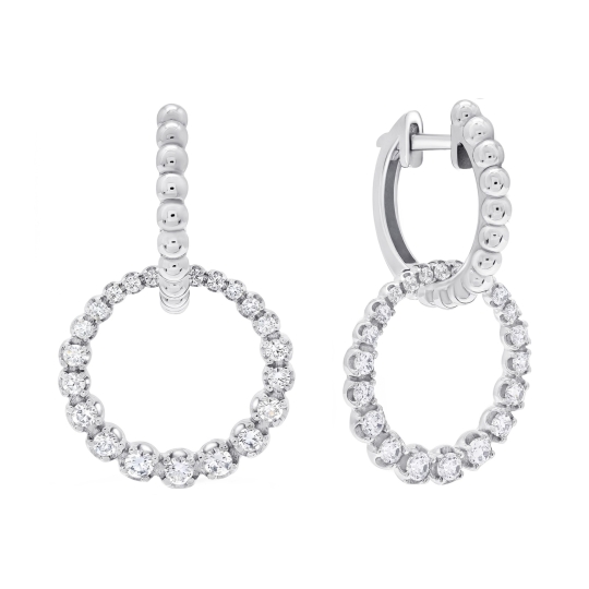 Серьги из серебра "Сердце"