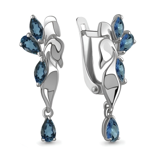Серьги из серебра с аметистами