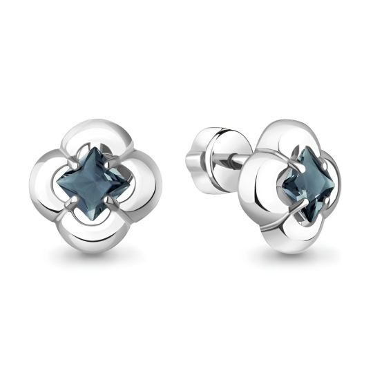 Серьги из серебра с аметистами