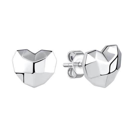 Серьги из серебра с фианитами