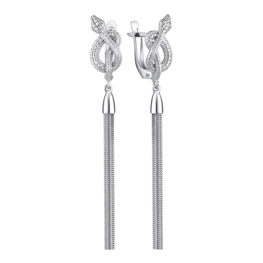 Серьги из серебра с чернением