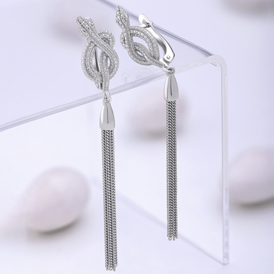 Серьги из серебра с чернением